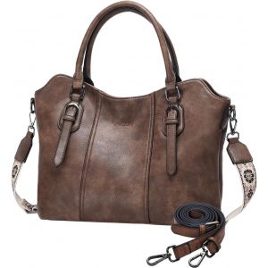 KALANKA-Grand Sac à Main Femme en Cuir PU, Sac Fourre Tout Pratique avec Bandoulière de Guitare pour Cours Travail Voyage Cadeau - Neuf