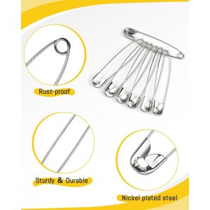 Tianyi-100 Epingles A Nourrice 28mm Petites Epingle De Surete - Pour Couture, Travaux Manuels, Couture Artisanale(Argenté) - Neuf