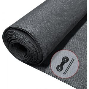 Subzonal-Brise Vue Occultant En Hdpe 150g/M&sup2; Avec Attaches Et Clips De Fixation Protection Rayons Uv R&eacute;sistant Aux D&eacute;chirures Et Au Vent Protection Pour Jardin Balcon 1.8x10m Anthracite - Neuf