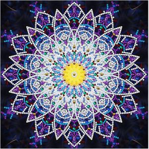 Ayuhr-Lumineux Kit De Peinture Diamant 5d,Peinture Par Numéro Kit,Strass Diamond Art Painting Broderie Point De Croix Diamant Arts Craft Pour Home Décoration Murale(30 X 30cm),Fleur De Mandala - Neuf
