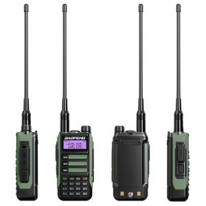 Baofeng UV16Pro V2 50KM CB Jambon Radio Station Deux Voies Amateur VHF Puissant 10Watts UV16 Talkie Walkie Radios de Chasse - Type green-Usb plug - Neuf