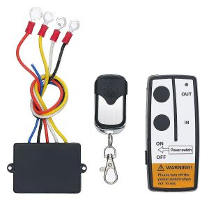 Kit de télécommande de treuil sans fil universel DC12V 50ft 2 télécommandes avec voyant lumineux pour camion - Neuf