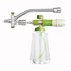 Bouteille de nettoyage à mousse efficace avec valve à deux voies pour nettoyeurs haute pression et buse réglable - Neuf