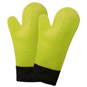 1 Paire De Gants De Cuisine Souples Et Antid&eacute;rapants, R&eacute;sistants &Agrave; La Chaleur Jusqu'&agrave; 500 Degr&eacute;s, Pour La Cuisson, Les Grillades Et Le Micro-Ondes ; Prot&egrave;gent Les Mains Des Surfaces Chaudes. - Neuf