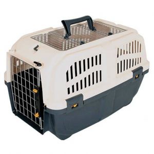 Caisse De Transport Pour Chien & Chat - Skudo Iata Gris (55cm X 36cm X 35cm) - Neuf