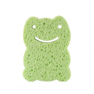 1pc Fibre Naturelle Dessin Anim&eacute; Animal B&eacute;b&eacute; Bambin Enfants Douche &Eacute;ponge Brosses Chaud (Grenouille Verte) - Neuf