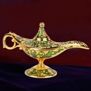 Lampe vintage europeenne Mini Legend Aladdin Magic Genie Light, decoration d'interieur (verte) - Neuf