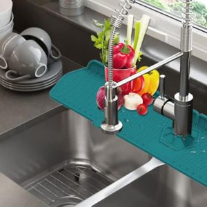1 Anti-éclaboussures en Silicone pour évier de Cuisine,bac récupérateur de Gouttes,Tapis Absorbant pour évier de Cuisine,Salle de Bain,Camping-Car,Accessoires.[Y43] - Neuf