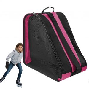 Sacs A Roulettes Pour Femme, Sac A Patins A Glace A Trois Couches, Respirant, Rose - Neuf