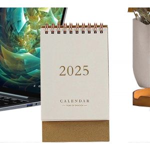 Mat&eacute;riel : Fabriqu&eacute; &agrave; partir d'un excellent papier kraft, ce calendrier de bureau dispose d'un - Neuf