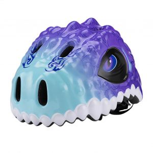 Casque De Velo Pour Enfant, Casque Multisports Dinosaure, Casque De Velo Pour Gar&ccedil;on, Casque De Trottinette Respirant Pour Le Cyclisme Et Le Patinage, Violet - Neuf