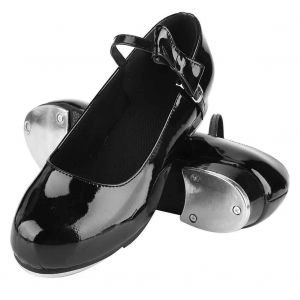 Chaussures De Danse A Claquettes Tendance Pour Fille Et Enfant (Noir, Pointure 38) - Neuf