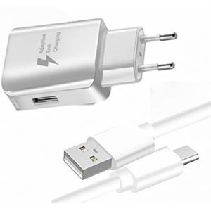 Eryi-¿ Pack Chargeur Pour Samsung Z Flip 3 5g / Z Fold 3/ Z Fold 2/ Z Flip 5g/ Z Flip/ F12/ A03/ A90/ A90 5g Chargeur Rapide & Puissant 3a + Cable Type C Chargement/Transfert De Données - Neuf