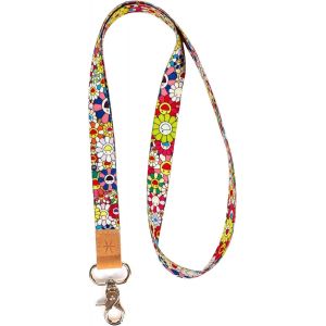 KAL-Lani&egrave;res Tendance, Porte-Cl&eacute;s, Lani&egrave;res De Cou Pour Cl&eacute;s, Portefeuilles Et Porte-Badges, Fleur Souriante, 52 - Neuf