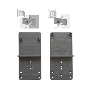 Gabarit de perçage pour charnières 35mm et 26mm, plaque de montage 32mm, raccords excentriques 25mm et 20mm (2 pièces) - Précision optimale pour cuisines et chambres - Neuf