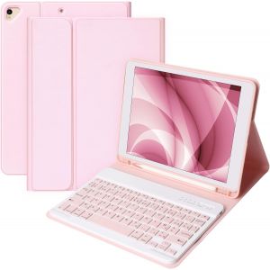Eryi-Store Clavier Pour Ipad 10.2 9th 2021/8th 2020/10.2 7th 2019/10.5/Air 3, Coque Clavier Wireless Bluetooth Français Pour Ipad Pro 10.5"" Housse Avec Stylet-Fente,Étui Clavier Amovible - Neuf