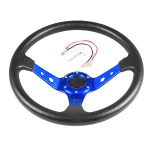 14 Pouces Universel Modifi&eacute; Voiture Style Course Drifting Sport Direction Wheel_Blue - Neuf