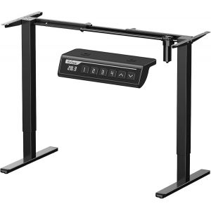 Ulteronixshop-Bureau Assis Debout &Eacute;lectrique,Cadre Bureau Assis Debout avec 4 m&eacute;moires de contr&ocirc;le jusqu'&agrave; 118cm, Cadre Seulement - Neuf