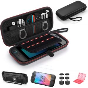 Gjfty-Bydiffer Étui Pour Nintendo Switch 2 Accessoires Kit 14-En-1 Avec 2 Verre Trempé, 1 Étui De Protection Transparent, 6 Bouchons De Joystick, 1 Étui De Carte De Jeu, 1 Protection Sac De Voyage, N - Neuf