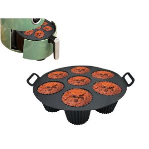 Moule &Agrave; Cupcakes Et Muffins En Silicone Noir &Agrave; 7 Cavit&eacute;s - Neuf