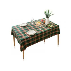 Nappe &Agrave; Carreaux Verte 140 X 100 Cm Pour Les Repas De No&euml;l Et Des F&ecirc;tes - Neuf