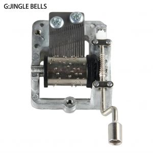 Mini boîte à musique mécanique à manivelle,mouvement musical à manivelle,objets de collection décoratifs pour la maison,choix de cinq chansons,bricolage -jingle bells-A - Neuf
