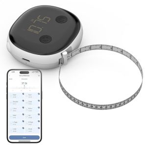 Checarzhn--No1-Mètre Ruban Rétractable Et Connecté Avec Application Bluetooth Rechargeable Usb-C Pour Mesure Du Corps Gain De Muscle Rem En Forme Et Musculation, 150 Centimètres / 60 Pouces - Neuf