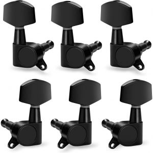 6 Morceaux De Guitare, Les Chevilles 3l3r Corde De Guitare Chevilles Chevilles Touches De Piquets De Tête Pour Guitare Électrique / Acoustique, Noir - Neuf