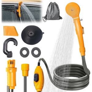 Letnerny-Douche De Camping 12v Douche Portable, Douche Camping Avec Pompe Camping Douche Ext&eacute;rieure Kit De Douche Mobile Avec Pommeau De Douche Et Tuyau, Pour Randonn&eacute;e, Camping, Nettoyage Des Animau - Neuf