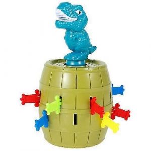 Jouets de seau de dinosaure Jeu de tonneau de dinosaure Jeu de parodie de tour Jeu d'action amusant pour enfants - Neuf