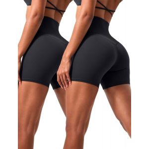 Ulteronixshop-Short Sport Femme Taille Haute, Anti Frottement Shorty Cycliste Femme, Yoga Legging Court Sans Couture, Multiusage Fitness Cuisse Boxer Culotte Fille, &Eacute;lastique Sous Robe Panty, Lot De - Neuf