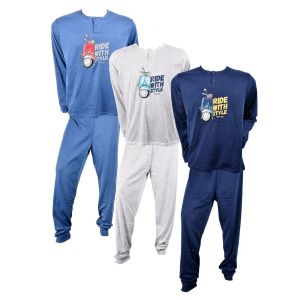 Pyjama Homme Long Sweet Secret C2690 Scooter Pack De 3 - Neuf
