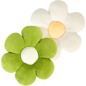 Cauc-2 Pcs Coussin Fleur, 40cm Coussin De Siège En Forme De Fleur, Tapis De Sol Coussins De Siège Canapé Pour La Maison, Le Canapé Et La Voiture(Vert) - Neuf