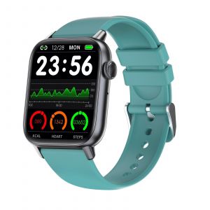 Montre Connect&eacute;e Sportive &Eacute;cran 1.83 Pouces Moniteur Sant&eacute; &Eacute;tanche Ip67 Vert + Gris Yonis - Neuf