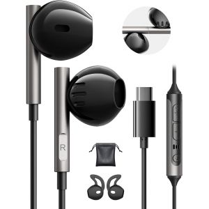 KALANKA-Ecouteur USB C pour Samsung Galaxy S25 S24 S23 Ultra St&eacute;r&eacute;o &Eacute;couteurs Type C Intra Ecouteurs Filaire USB C et Micro pour iPhone 15 16 Pro Max Samsung S22 A55 A54 A56 A16 A35 5G Xiaomi 14 Pixe - Neuf