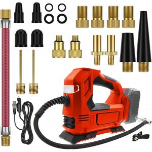 MEVRONISSHOP-Milwaukee M18 Compresseur de batterie sans fil (sans batterie, sans chargeur) Pompe &agrave; air portable avec manom&egrave;tre num&eacute;rique pour voitures, motos, v&eacute;los, piscines de sport - Neuf