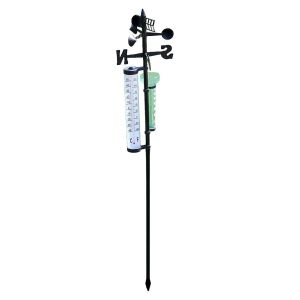SUBZONAL-Pluviom&egrave;tre 3 en 1 avec thermom&egrave;tre, instrument de mesure de la m&eacute;t&eacute;o pour l'ext&eacute;rieur - 140 cm - Neuf