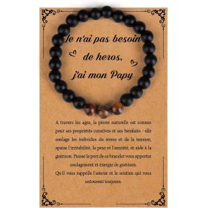 Kalsw-Cadeau Papa Papy Bracelets Cadeau Fete Des Peres Papy Homme Papi Grand Pere Mari Couple Anniversaire Noel Saint Valentin - Neuf