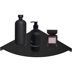 Lot de 2 &Eacute;tag&egrave;res d'Angle de Douche en Acier Inoxydable 304 Noir Fixation Murale Triangulaire pour Salle de Bain Cuisine Balcon - Neuf