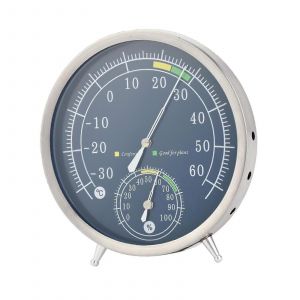 Thermom&egrave;tre-hygrom&egrave;tre d'int&eacute;rieur et d'ext&eacute;rieur, adapt&eacute; &agrave; une utilisation en serre, en laboratoire et au jardin. - Neuf
