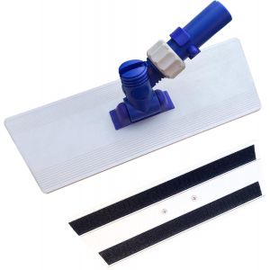 TEPPE-Balai Plateau Trapèze 24 cm - Idéal très Petites Surfaces - Rotation 360° - Aluminium - Bandes Agrippantes - Neuf