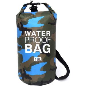 Kalanka-Dry Bag Sac Fourre-Tout Étanche 10 L 20 L 30 L Avec Bandoulière Réglable Sac Étanche Pour Natation, Rafting, Camping, Pêche, Bateau, Randonnée, Kayak, Bleu Clair, 10 L, Sac À Dos - Neuf