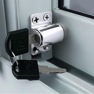 Verrous De Fenêtre Coulissante, Réglable En Alliage D Aluminium Versez Fenêtre - Verrou De Fenêtre Pour Enfants - Serrure De Porte Coulissante Verser Fenêtres Ou Portes - Verrous Universels Avec Clé - Neuf
