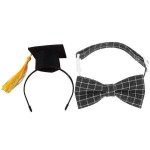 Adorable Ensemble De Casquette De Remise De Diplôme Et De N?ud Papillon Pour Chiens Et Chats - Parfait Pour Les Célébrations Et Les Photos - Neuf