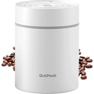 Bidon à café sous vide automatique, 1,8 l pour grains de café de 600 g, fonctionnement à un bouton, récipient en acier inoxydable avec cuillère, récipient de stockage frais de 6 mois (choix du - Neuf