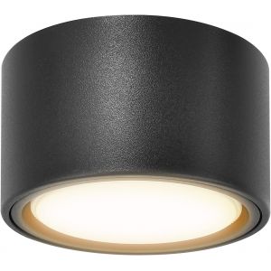 Subzonal-Spot En Led Saillie, Ampoule Led Interchangeable Gx53 6w Incluse 550lm Blanc Chaud 3000k &Eacute;clairage Int&eacute;rieur Plafond Pour Cuisine Et Salon, &Oslash;95x55mm Noir Rond - Neuf