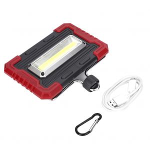 Hjlian Lampe De Camping Solaire Portable A Led Cob, Rechargeable Par Usb, Ideale Pour Les Randonnees D'urgence, Rouge - Neuf