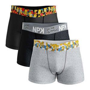 Boxer No Publik Featuring Simpsons Homme Confort Et Fantaisie En Coton -Assortiment Mod&egrave;les Photos Selon Arrivages- Pack De 3 Boxers 1534 En Coton - Neuf