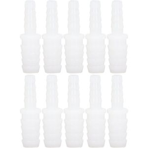 Convertisseur de Tuyau Cannel&eacute;,10Pcs 6mm &Agrave; 9/10/11/12mm Raccord de Tuyau Pe Tube Connecteur Barb R&eacute;ducteur Joint Droit &Agrave; Travers L`Ensemble,pour Tube de Pompe,Tube en Silicone (6mm to 12mm) - Neuf