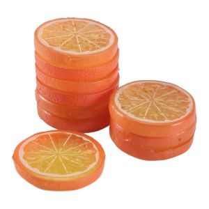 10 pcs faux citron fruit artificiel pour la décoration de la maison orange - Neuf